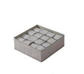 Caja de almacenamiento de ropa interior de 8 rejillas o 16 rejillas, organizador de cajones y armario para calcetines, bufandas, ropa interior, etc. (32×32×12cm）