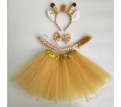 Halloween Giraffe Headband Tie Skirt Gloves Cosplay Kawaii Animal Headgear Christmas Party Costumes A Set Birthday Wearing