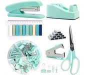 Office Supplies Desk Accessories Stapler Set Tape Dispenser Staple Remover Staples Clips Scissor And Tabs For Students Office