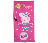 SUN & SURF Toalla de Playa Infantil PEPA PIG Licencia Original, Microfibra Rizo, Suave y Absorbente, Ideal para Piscina, Playa o Campo