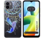 Funda Silicona Transparente para Xiaomi Redmi A1 diseño Plumas Dibujos