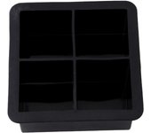 Bandejas para cubitos de hielo de silicona, fáciles de soltar y flexibles, con 4 bandejas de hielo y tapa extraíble antiderrames, sin BPA, duraderas y aptas para lavavajillas, 10,5 x 10,5 x 4,5 cm
