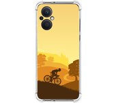 Funda Silicona Antigolpes para Oppo A96 5G diseño Ciclista Dibujos