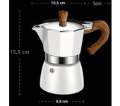 3/6 Espresso Cups Vintage Wooden Handle Electric Espresso Machine Moka Pot Classic Italian Portable Cafe Tool Kitchen Cafe