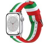 Correa de Nylon para Apple Watch 49mm 46mm 45mm 44mm 42mm 41mm 40mm 38mm iWatch Series 10 9 8 7 6 5 4 3 2 1 SE Ultra 2 Colores Bandera de Italia para Reloj Apple