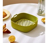 Silicone Air Fryers Oven Baking Tray Pizza Fried Chicken Airfryer Easy To Clean Basket Reusable Airfryer Pan Liner Accessories