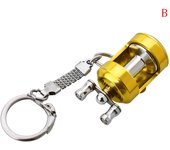 1Pcs Alloy Fishing Reel Drum Pendant Keychain Key Ring Outdoor Small Fishing Tackle Mini Miniature Sea Fishing Spinning Wheel