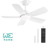 VENTILADOR DE TECHO CON 5 ASPAS Y LUZ "WE HOME"