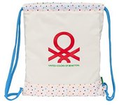 Safta Saco Plano Benetton Topitos 35X40 Cm Producto Oficial Producto Escolar Para Niños y Niñas Mochilas Infantiles