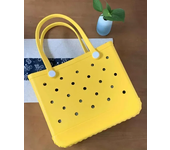 【COIULNI&KLUVM】Large Boggs Beach Bag Summer EVA Beach Basket WomenTote Bag Holes Waterproof Handbag Pouch Shopping Shoulder Bag