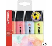 Set de Marcadores Fluorescentes Stabilo Boss Multicolor (5 Unidades)