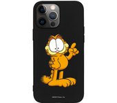 Funda original compatible con iPhone 13 Pro Max Negro con un diseño de Garfield Expresivo
