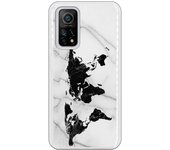 Funda compatible con Xiaomi Mi 10T/Mi 10T Pro - Be Unique Funda Gel mármol mapa negro