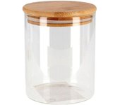 Pack 2/4/6 Botes de Cristal, Tarros de Cocina con Tapa de Bambú. Envases para Alimentos con Anilla de Silicona, Tarro de Cristal de cocina de 900/1200/1700ml.