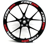 Kit de Pegatinas compatibles con  llantas de moto HRC Honda Racing CBR RR