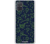 Funda original compatible con Samsung Galaxy A71 - Batman Patt Villain Blue