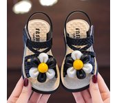 Girl's Open Toe Breathable Sandals With Charms, Comfy Casual Soft Sole Durable Beach Water Shoes For Kid's Outdoor Activities