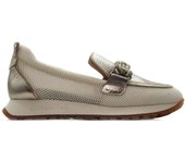 Hispanitas HV253948 Zapato mocasín de piel y tela,náutico adornado,sin cordones,suela de goma,rejilla,calado,multicolor para señora
