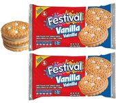 2 PAQUETES DE GALLETAS FESTIVAL (CHOCOLATE,VANILLA,STRAWBERRY)  SUAVES Y CRUJIENTES 403G - SIN COLORANTES - NOEL DE COLOMBIA