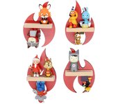 Juego de llamas de bomberos de madera estantería infantil Toniebox figuras estantería de pared Tonies caja de música Juego de llamas de bomberos de madera estantería infantil Toniebox figuras estantería de pared Tonies caja de música