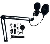 Keepout Microfono Profesional+ Accesorios XMICPRO Kit USB Control Ganancia Entrada Auriculares Filtro Cardioide Brazo Articulado