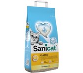 SANICAT - Classic Sin Perfume - Arena Mineral para Gatos de Sepiolita Natural Absorbente (2 Tamaños)