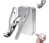Clipdoc Max - Cortauñas para pies, cortauñas Clipdoc Max, cortaúñas Clipdoc Max, cortaúñas ClipDoc Max para personas mayores, cortaúñas con cabezal en ángulo para personas mayores (negro, 1 unidad)