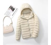 Plus Size Thin Light Down Jacket Women 2023 Autumn Winter Slim Short Hooded Warm White Duck Down Coat Women Outerwear Streetwear