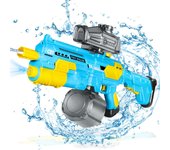 Pistola de Agua Eléctrica, Pistola de Agua automática con absorción de Agua, Pistolas de Chorro alta presión de Alta capacidad de 1350 CC para adultos y niños, hasta 32-45 pies