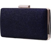 Bolso de Noche Dorado Clutch de Embrague Mujeres y Señoras Fiesta Cartera de Mano Bandolera Brilliant with Cadena para Ceremonia Boda Novia (Gold)