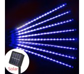 30/50cm 8 Tubes Led Meteor Shower Solar Led String Lights Outdoor Fairy Garland Christmas Tree Decor Garden Patio Street Lights