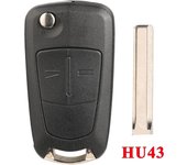 jingyuqin Fob For Vauxhall Opel Signum Astra H Corsa D Vectra C Zafira 2002-2012 2/3 Buttons Flip Remote Car Key Case Shell