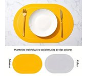 Table Leather Placemats Set of 1/4/6pcs,Washable for Dining,Heat-Resistant Non-Slip Insulation Waterproof Place Mats