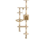 Rascador de Gatos de Pelos con Poste de ISAL 194 cm beige