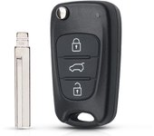 KEYYOU 10pcs Car Key Shell 3 Button Flip Key Case For Hyundai I30 IX35 I30 I40 Solaris Accent  Verma
