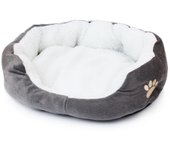 Cama para mascotas para Gatos y Perros Pequeños y medianos, canasto con Juguetes Redondo U ovalado en forma de donut, Cama nest para mascotas, Azul, 50x40