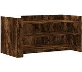 vidaXL Mesa de centro madera de ingeniería 100x50x50 cm Blanco, Negro, Roble Sonoma Mesita de Salón o Comedor o Auxiliar Mesa de Café Meuble Salón