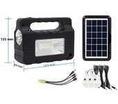 Outdoor Portable Flashlight Lamp with Solar Panel Solar Energy Systems+3pcs LED Bulbs Small System Energy Storage Power Supply