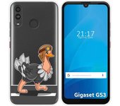 Funda Silicona Transparente para Gigaset GS3 diseño Avestruz Dibujos