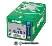 Caja de tornillo universal "Wirox" de cabeza plana T30 Ø6x100mm (100 unidades) SPAX