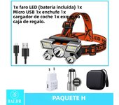 5 LED USB Rechargeable Headlamp 18650 Built in Battery Headlight Portable Head Flashlight Working Light Fishing Camping Lantern