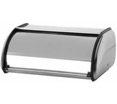 Dcasa Panera de mesa clásica plateada de acero inoxidable para cocina Basic de 42x27x18 cm