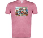 MERCHANDMANIA CAMISETA ROJA MEZCLA familia playa niños comida vacaciones verano moda verano tshirt