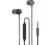Auricular con Micrófono y Botón Multifunción - Verde