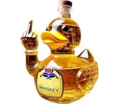 Botella de whisky con forma de pato dedo medio, divertida jarra de whisky con forma de pato para hombre, botellas de whisky de 10 oz, divertidas botellas de vino con forma de estatua de pato, regalo de broma único para bar, hogar y oficina (botella A