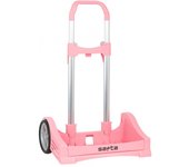 Safta Carro Portátil Evolution Rosa Palo P.176C - Fabricado en España - Ruedas Antivibración - Bandeja Ajustable