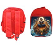 MERCHANDMANIA PACK MOCHILA ROJA Y ESTUCHE goku god dios blue dioses dragon dorado shenron z school material