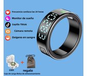 New Smart Ring LED Display Screen Heart Rate Gesture Sweep Video Sleep Monitor 5ATM Waterproof Fitness Tracker Rings