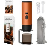 Cafetera Espresso portátil-Máquina Eléctrica autocalentable 2 en 1 Para Viajes, coche y senderismo-Compatible con café molido y cápsulas NS-Cerveza rápida en Quier Lugar