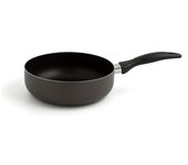 Quid Sartén Antiadherente Aluminio 24cm Estampado Liso Asas Baquelita Mango Ergonómico Apto Vitrocerámica